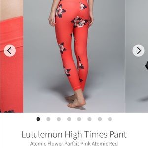 Lululemon High Times Atomic Flower Pant